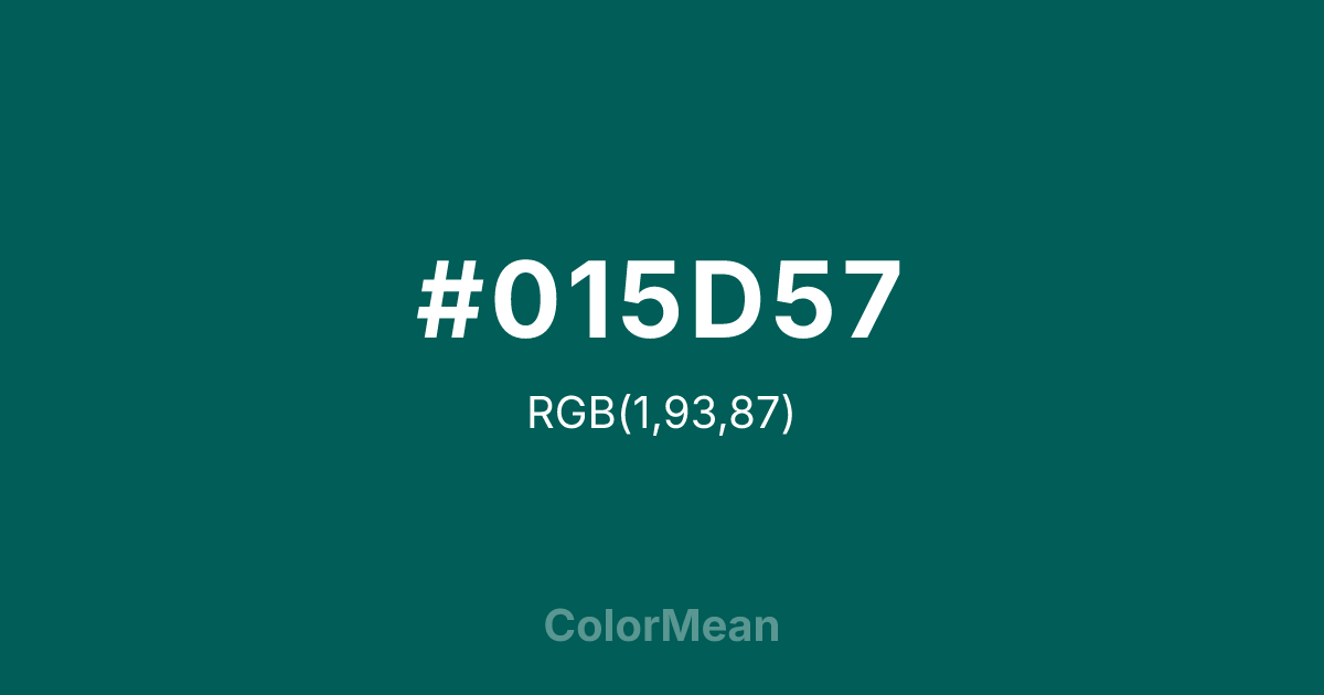 #015D57 color swatch