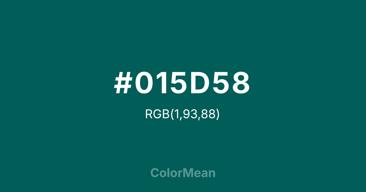 #015D58 color swatch