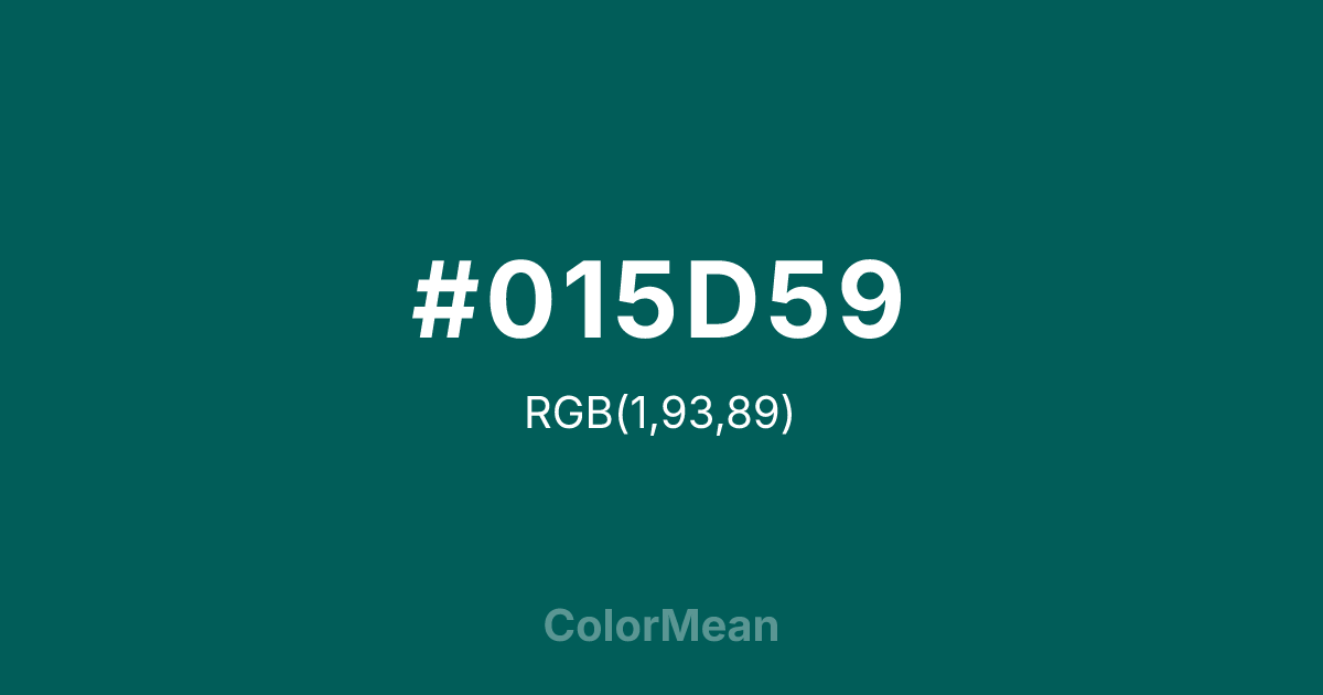 #015D59 color swatch