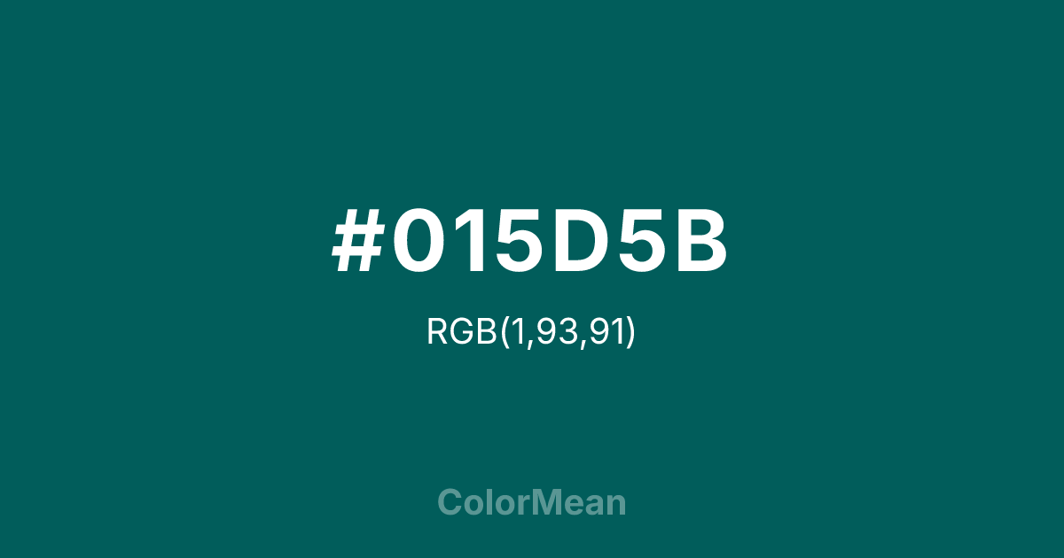 #015D5B color swatch