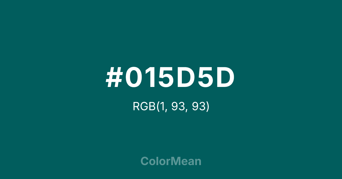 #015D5D color swatch