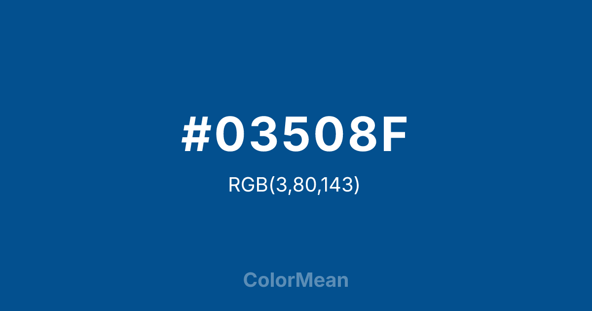 #03508F color swatch