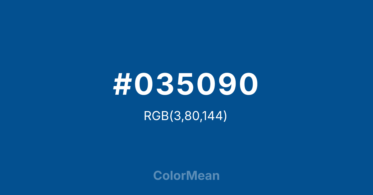 #035090 color swatch