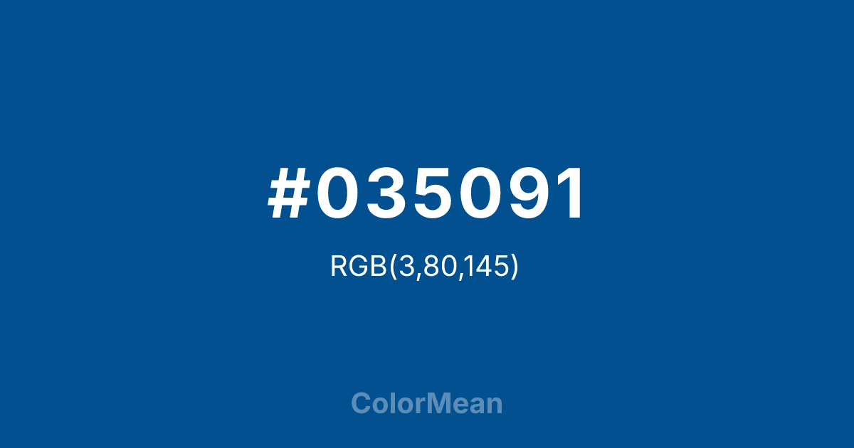 #035091 color swatch