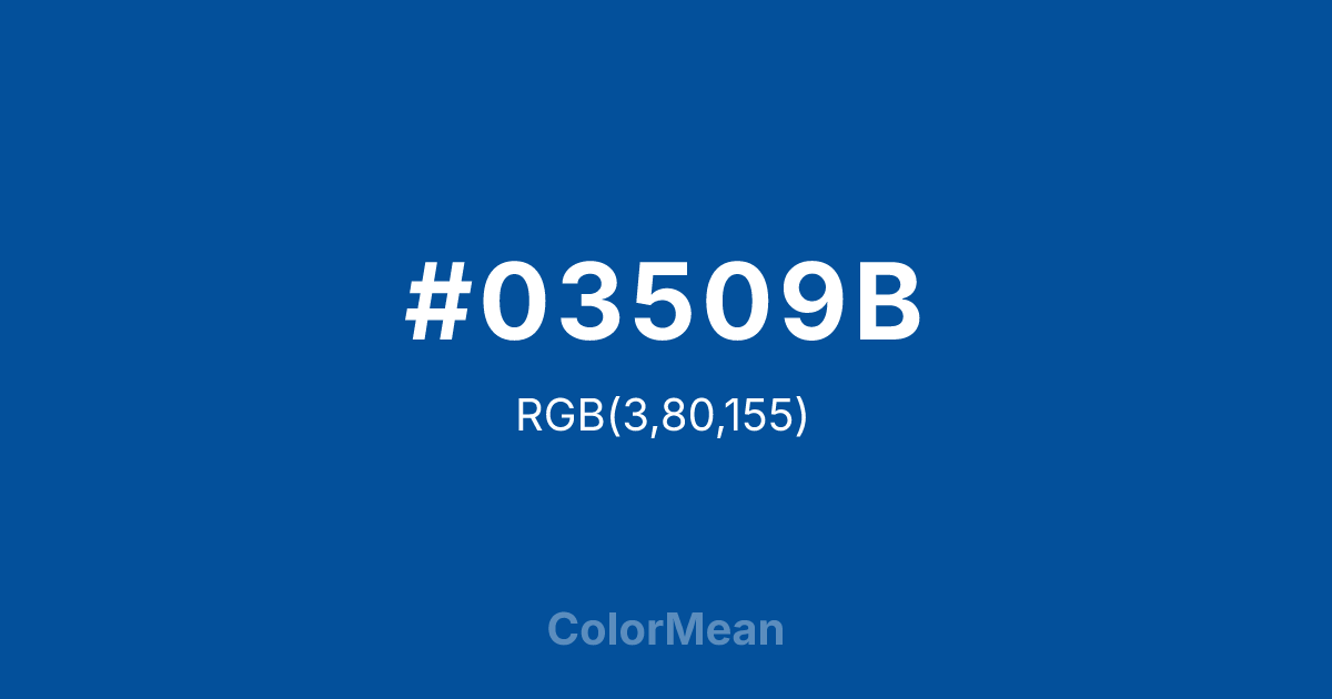 #03509B color swatch