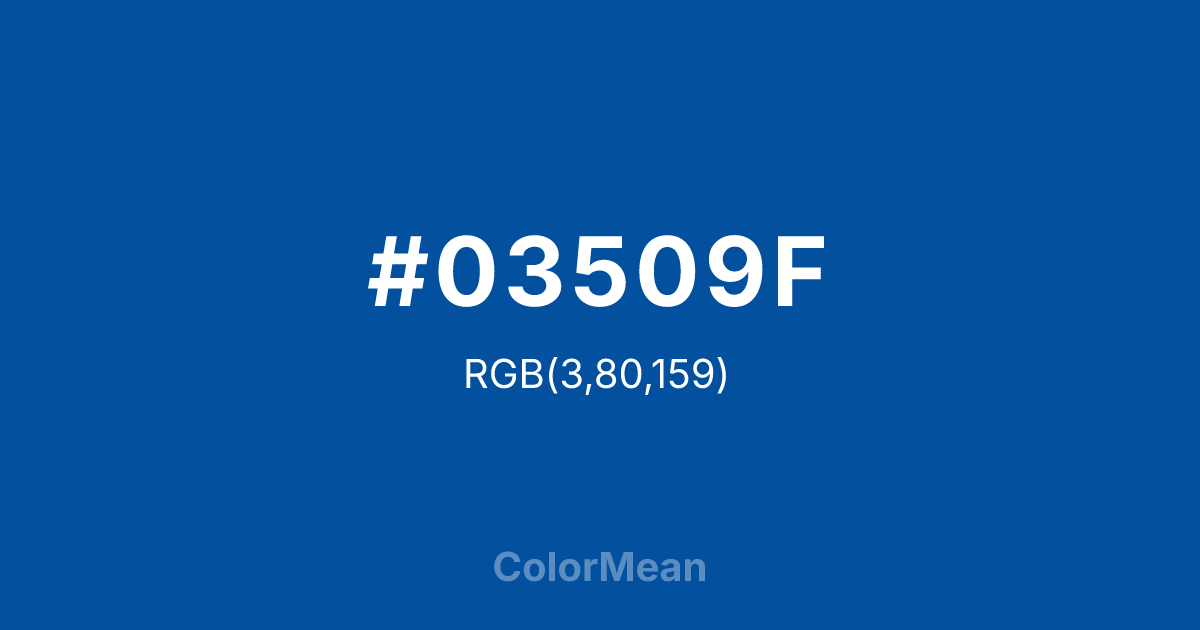 #03509F color swatch