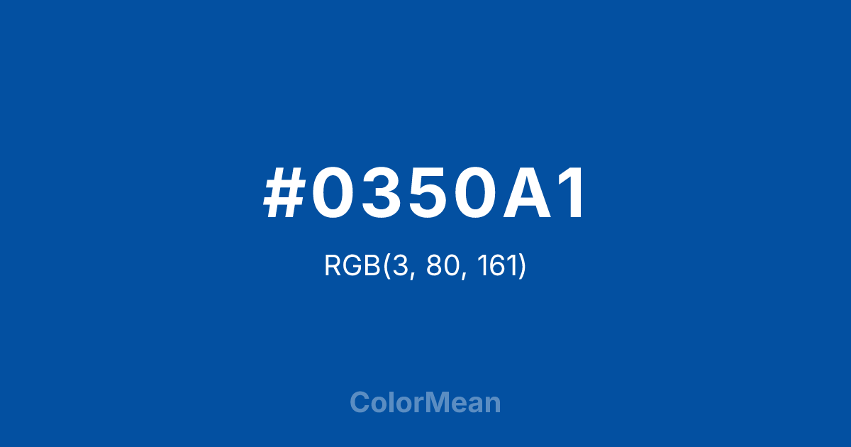 #0350A1 color swatch