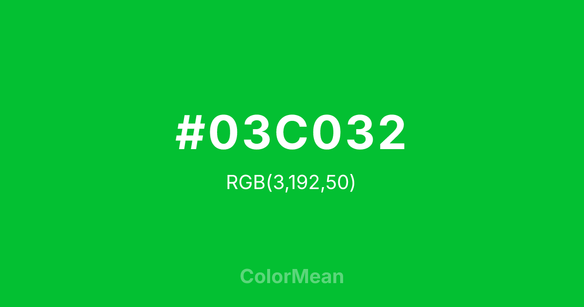#03C032 color swatch