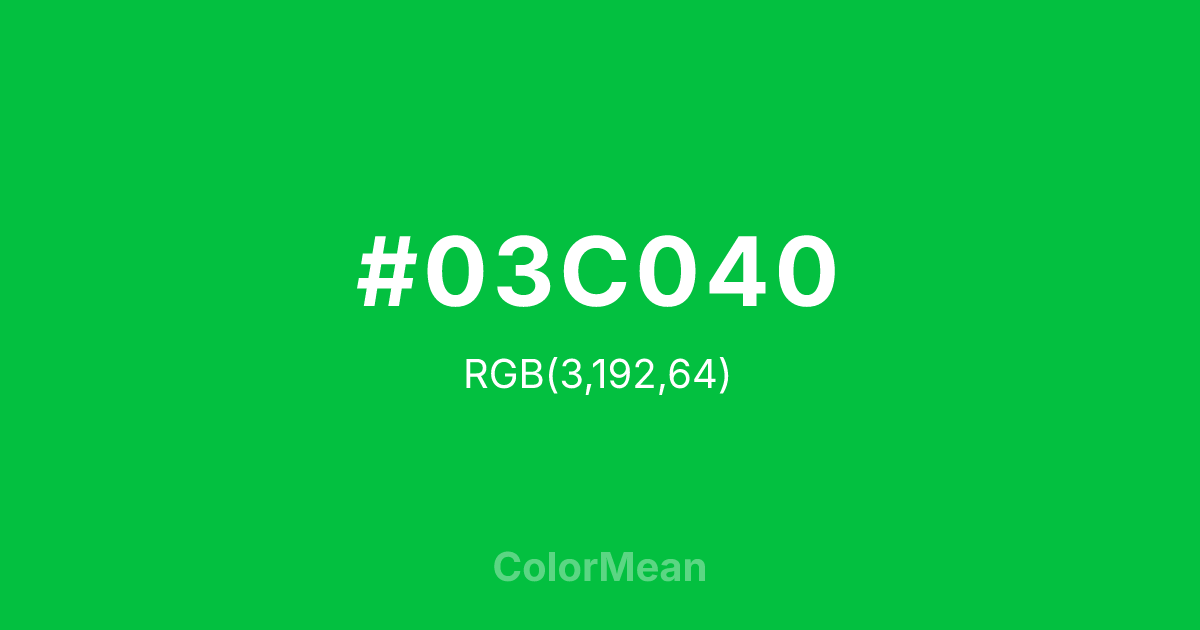 #03C040 color swatch