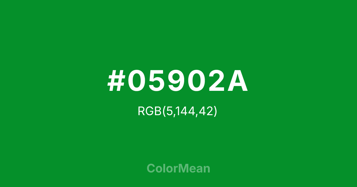 #05902A color swatch