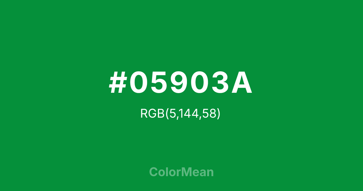 #05903A color swatch