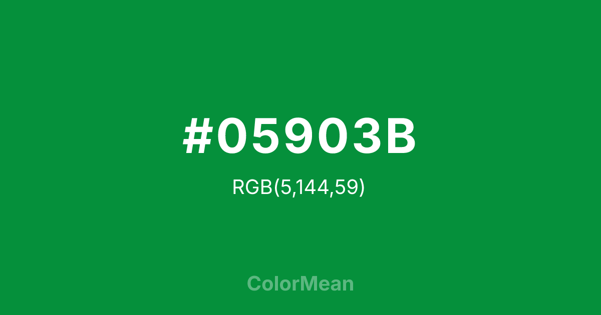 #05903B color swatch