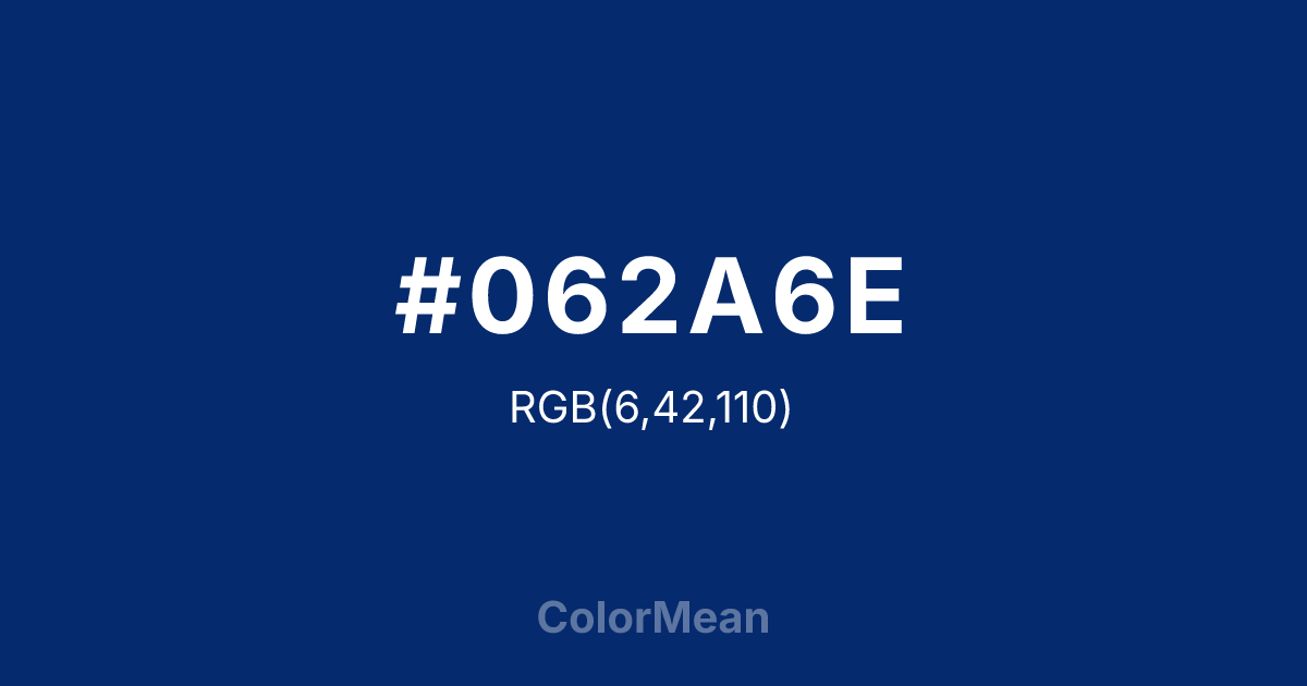 #062A6E color swatch