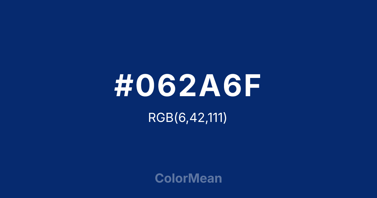 #062A6F color swatch
