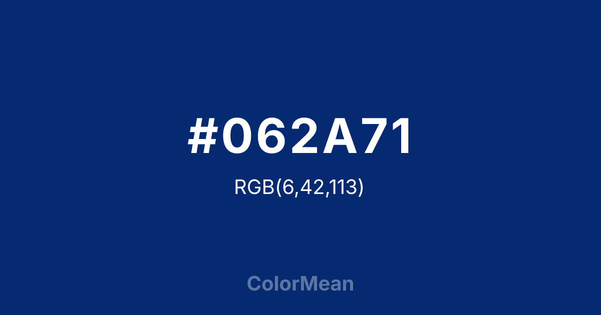 #062A71 color swatch
