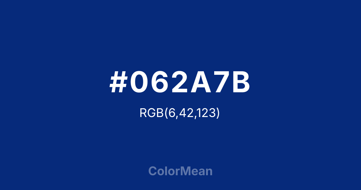 #062A7B color swatch