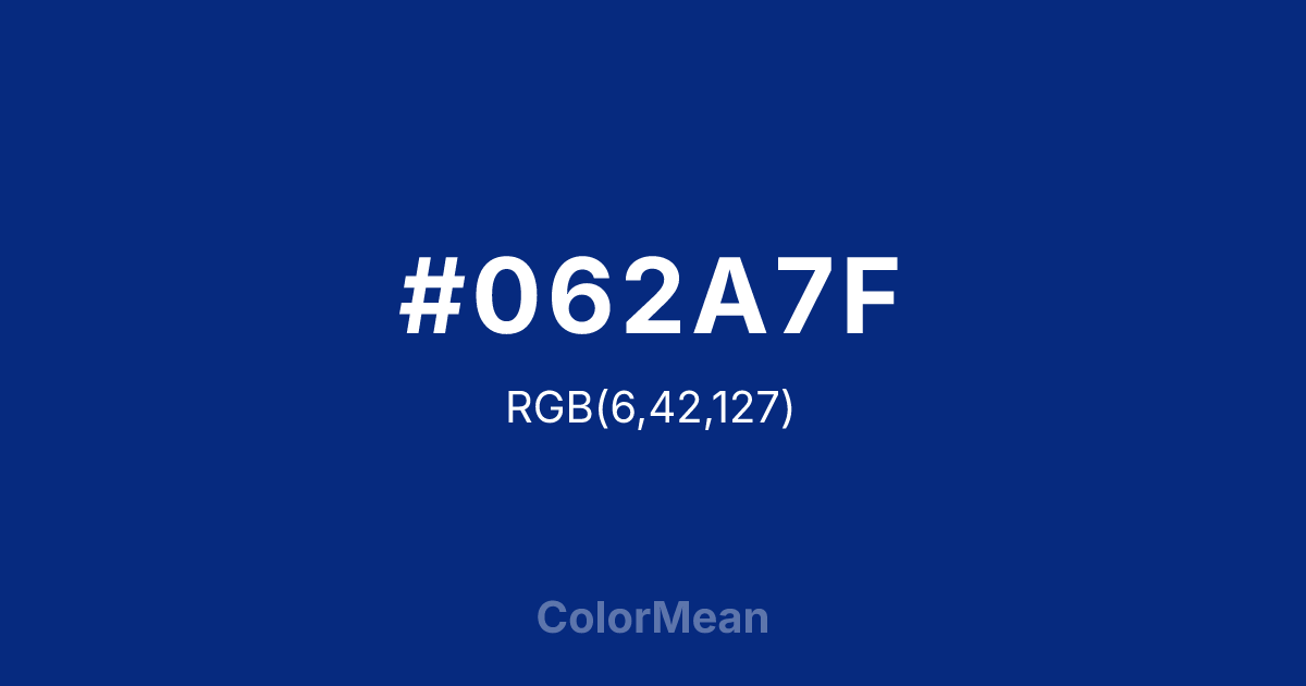 #062A7F color swatch