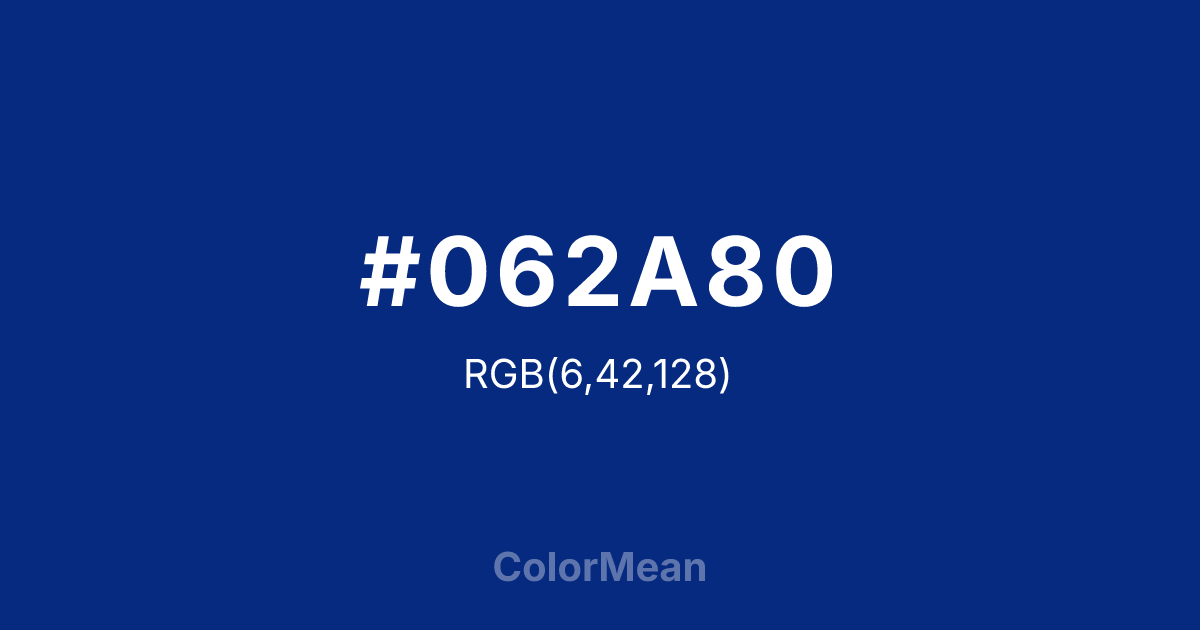 #062A80 color swatch