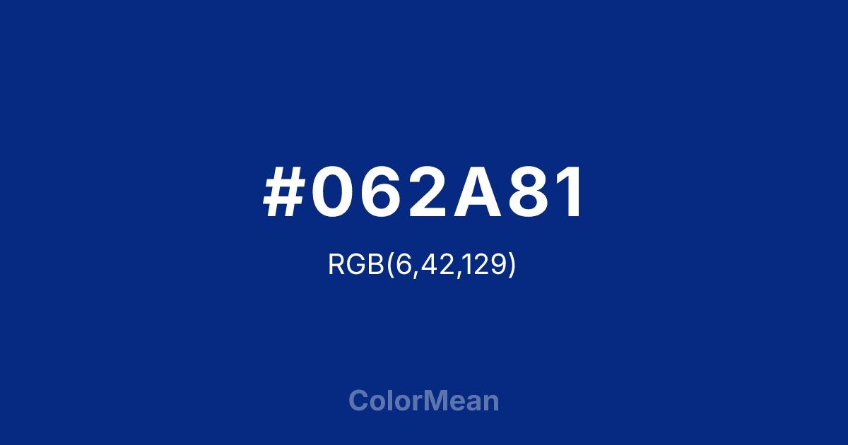 #062A81 color swatch