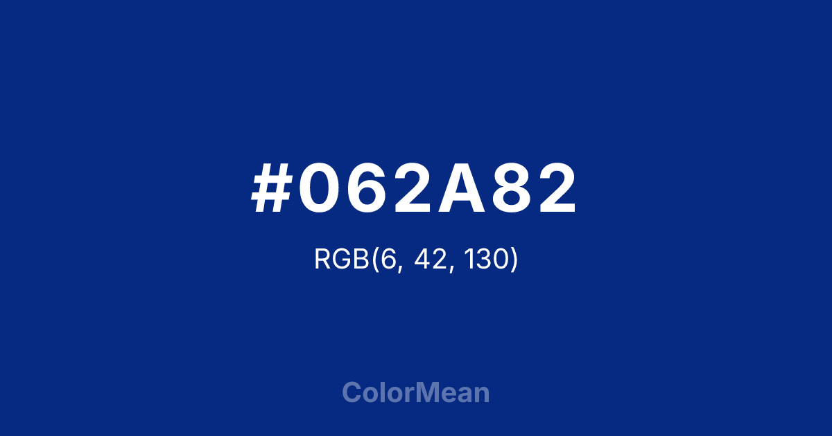 #062A82 color swatch