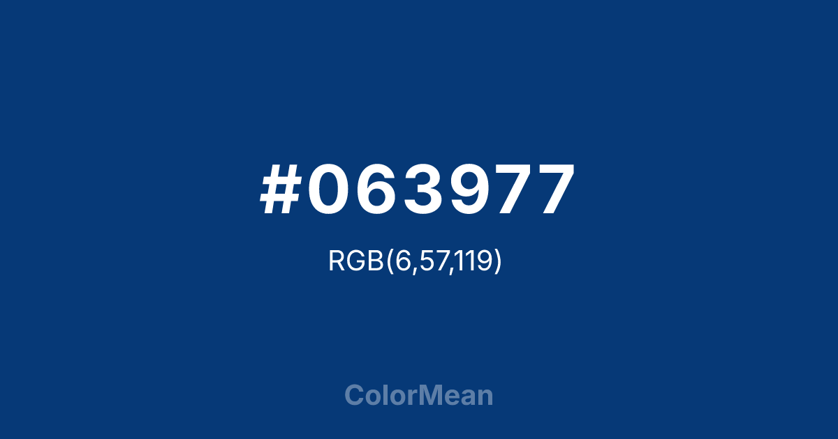 #063977 color swatch