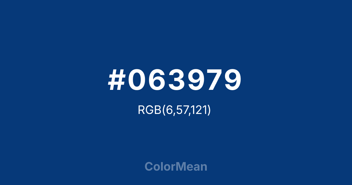 #063979 color swatch