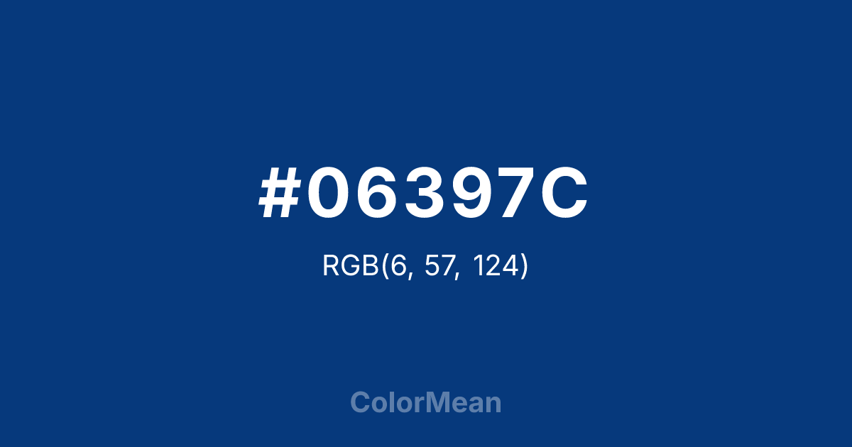 #06397C color swatch