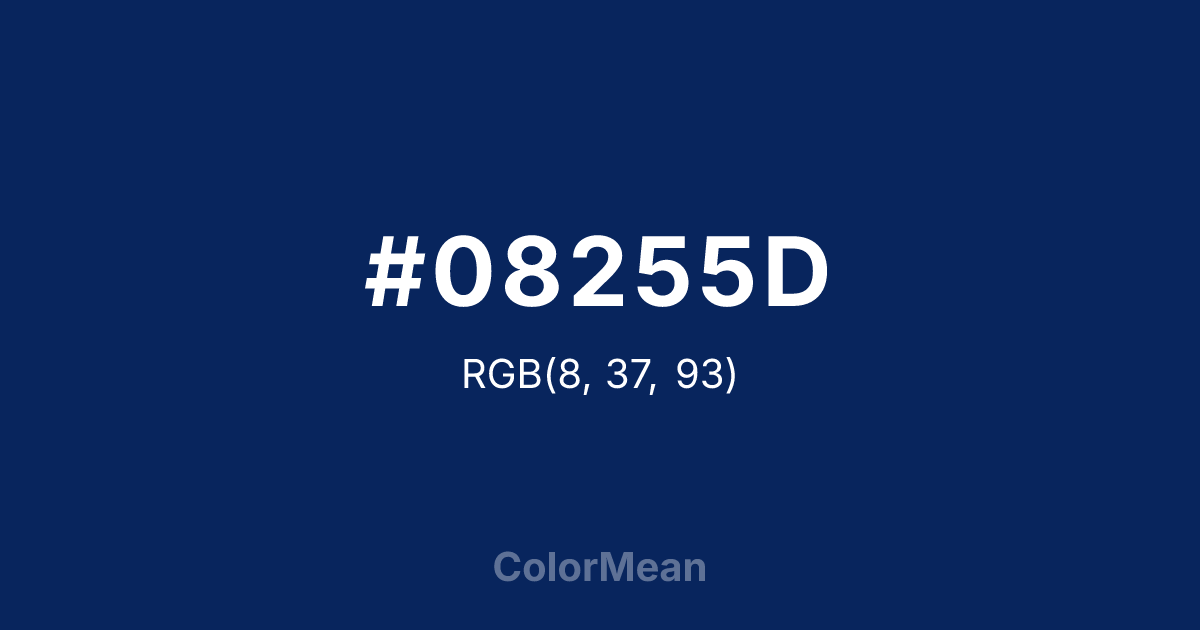 #08255D color swatch
