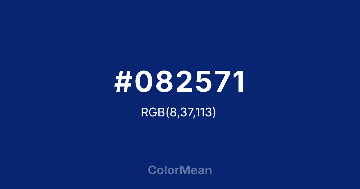 #082571 color swatch