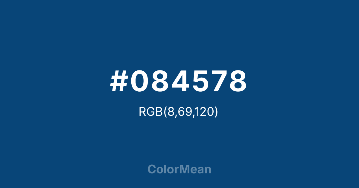 #084578 color swatch