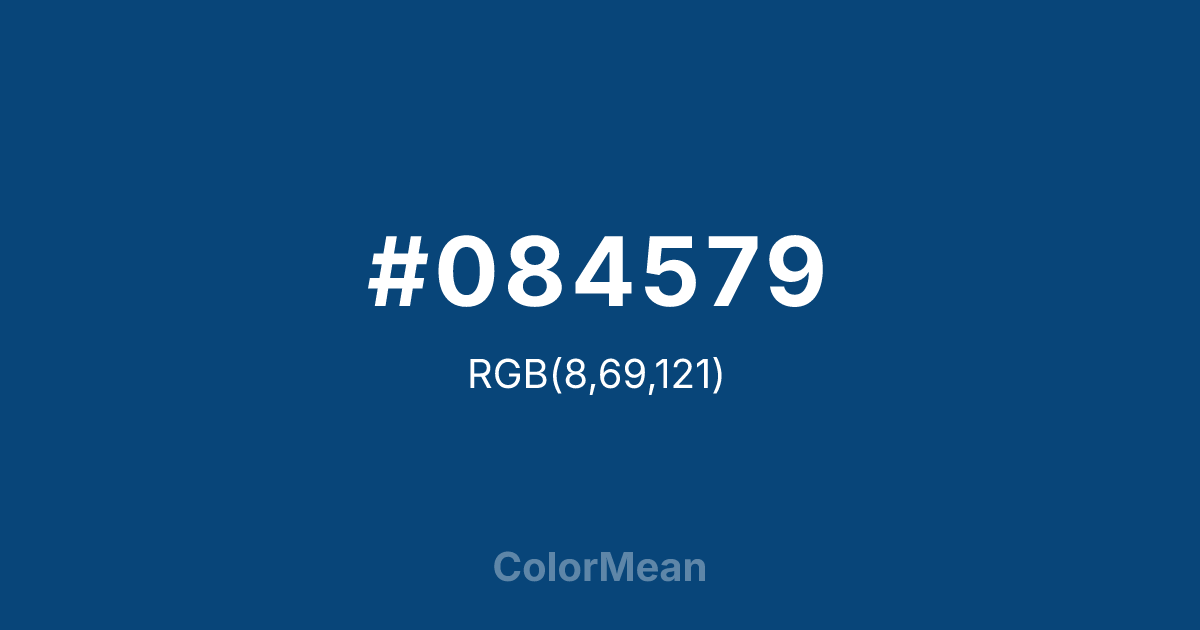 #084579 color swatch