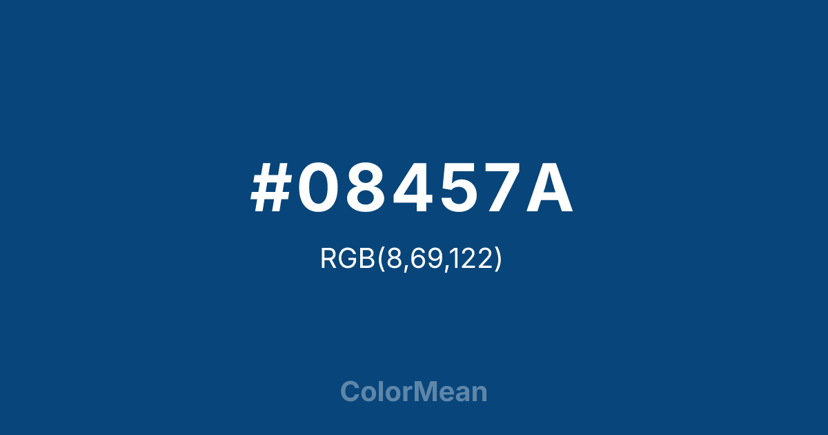 #08457A color swatch