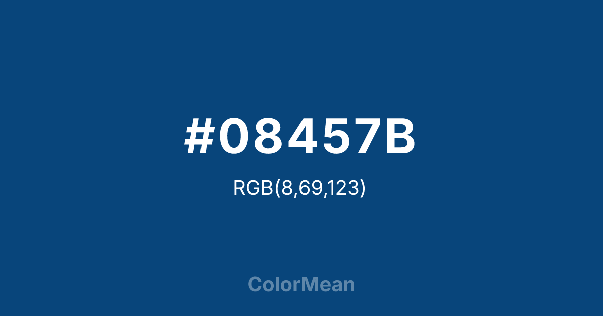 #08457B color swatch