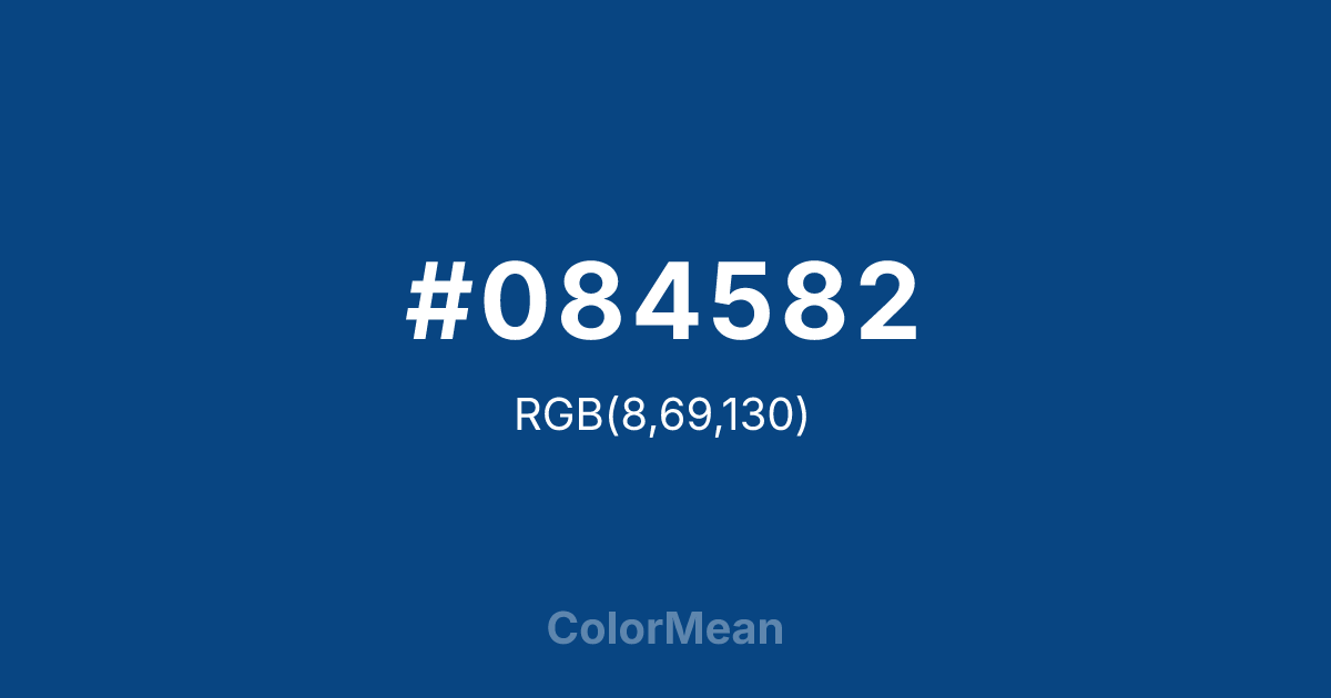 #084582 color swatch