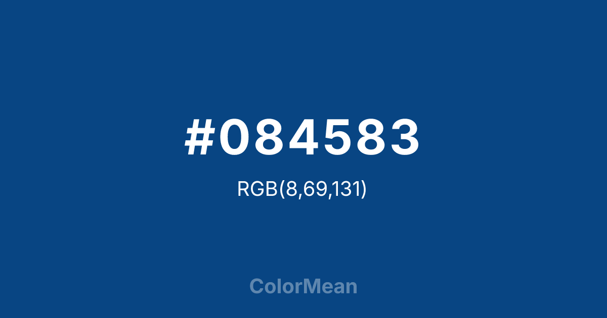 #084583 color swatch