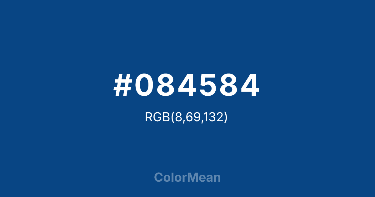 #084584 color swatch
