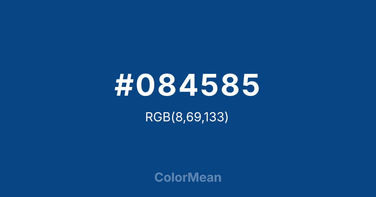 #084585 color swatch