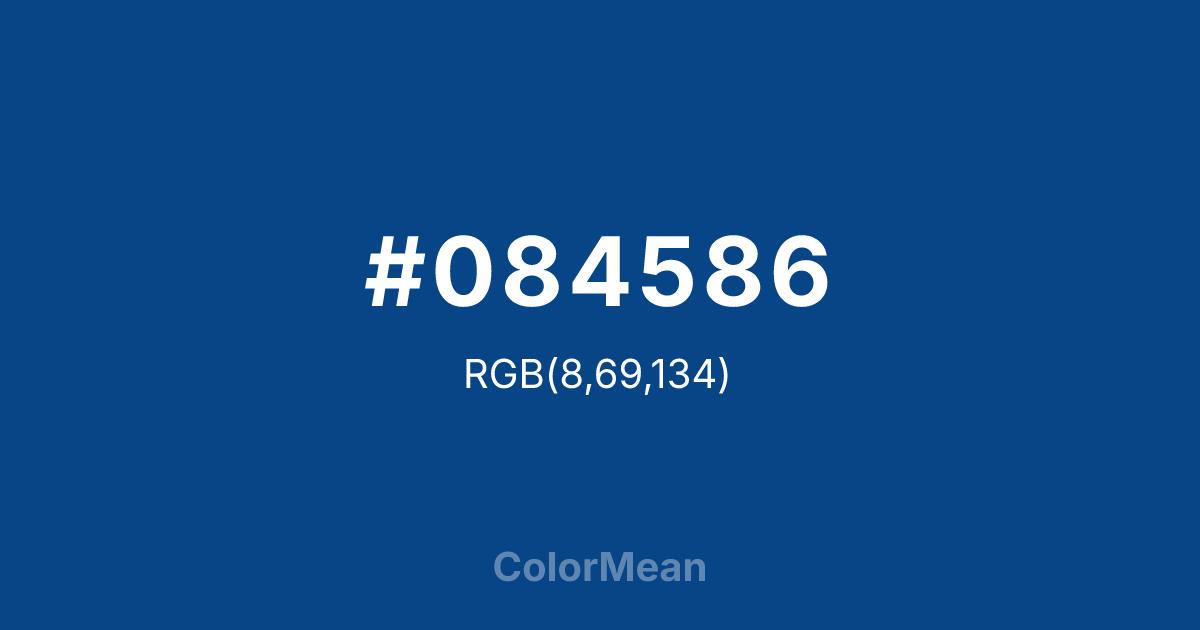 #084586 color swatch