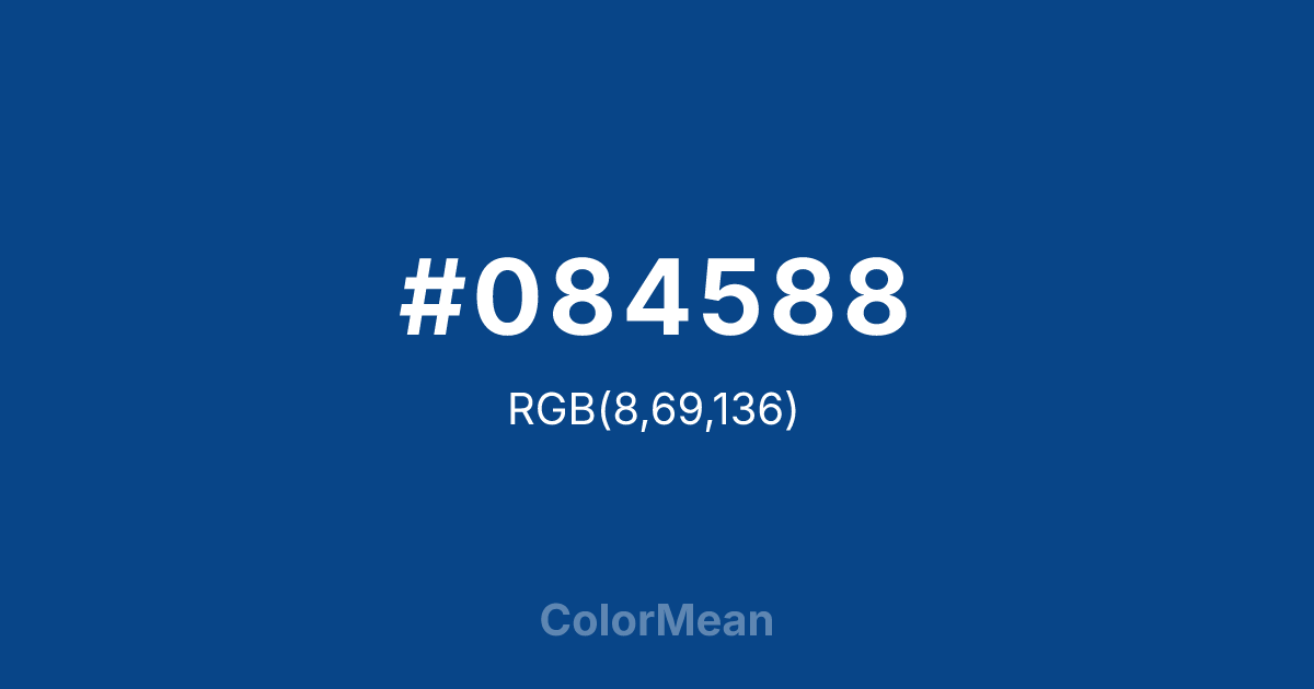 #084588 color swatch