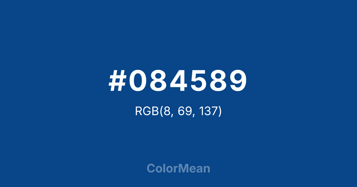 #084589 color swatch