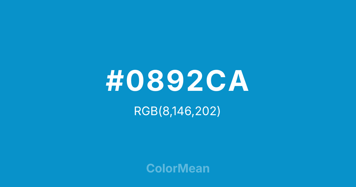 #0892CA color swatch