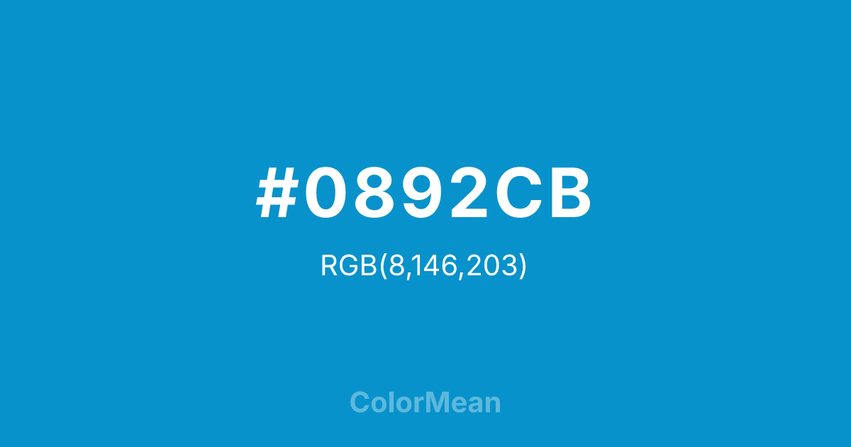 #0892CB color swatch