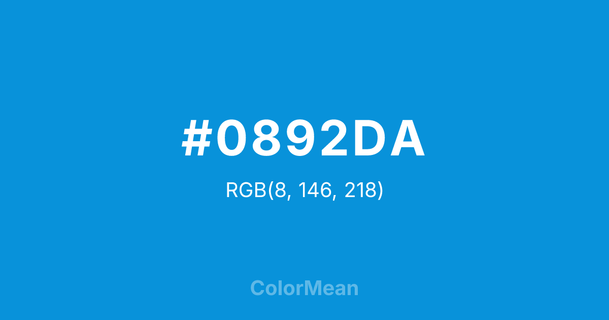 #0892DA color swatch