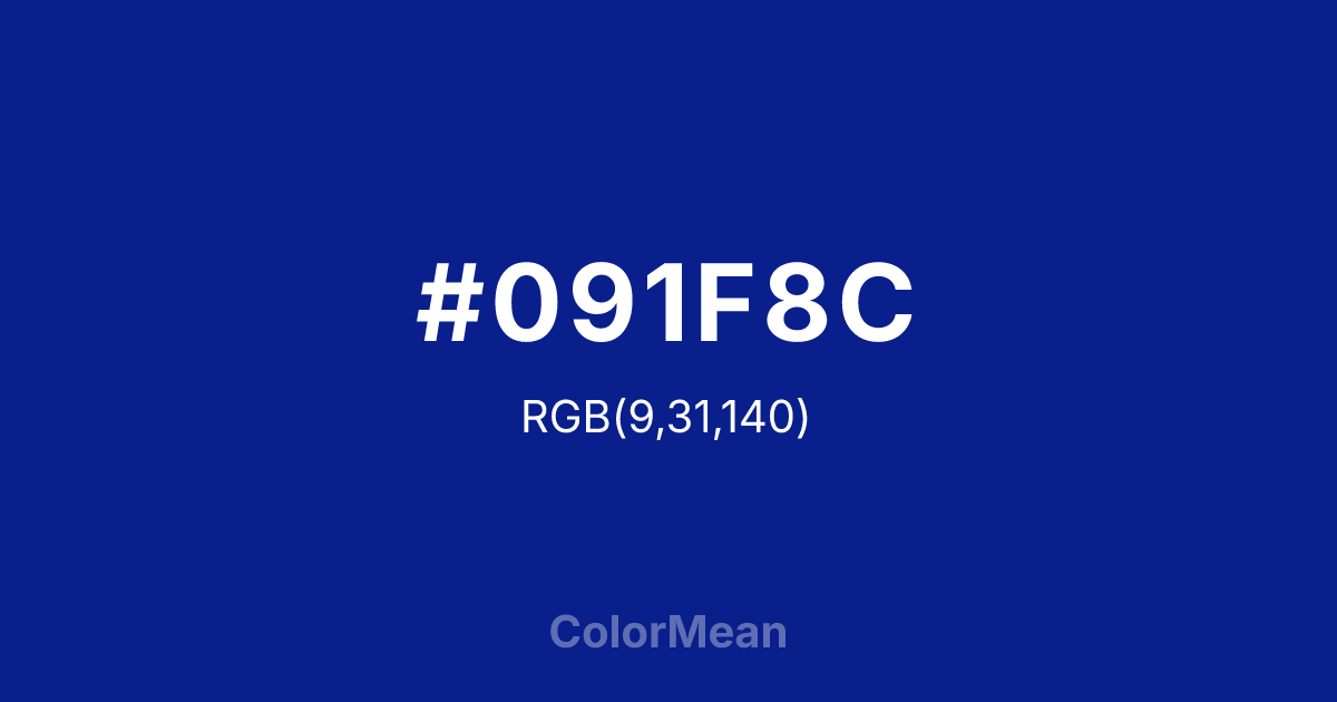 #091F8C color swatch