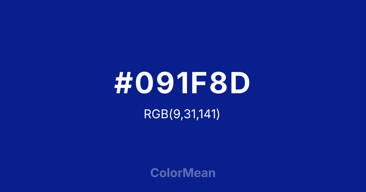 #091F8D color swatch