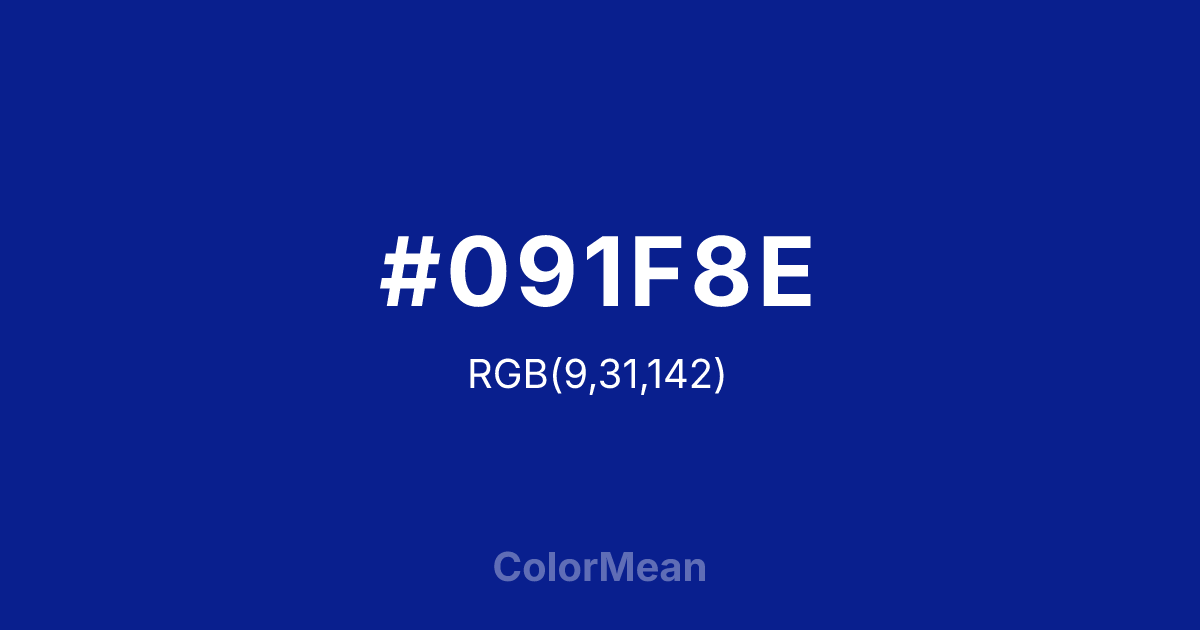#091F8E color swatch