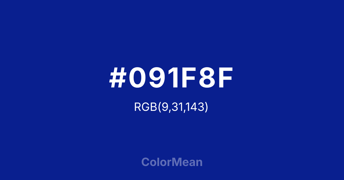 #091F8F color swatch