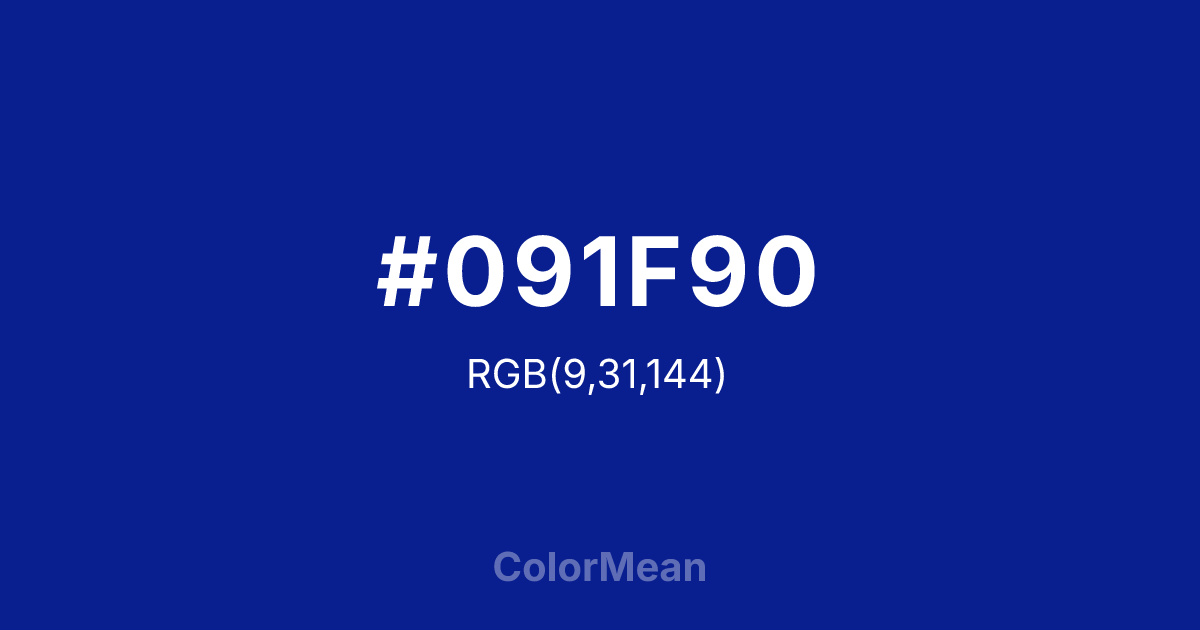 #091F90 color swatch