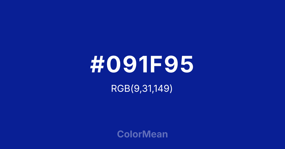 #091F95 color swatch