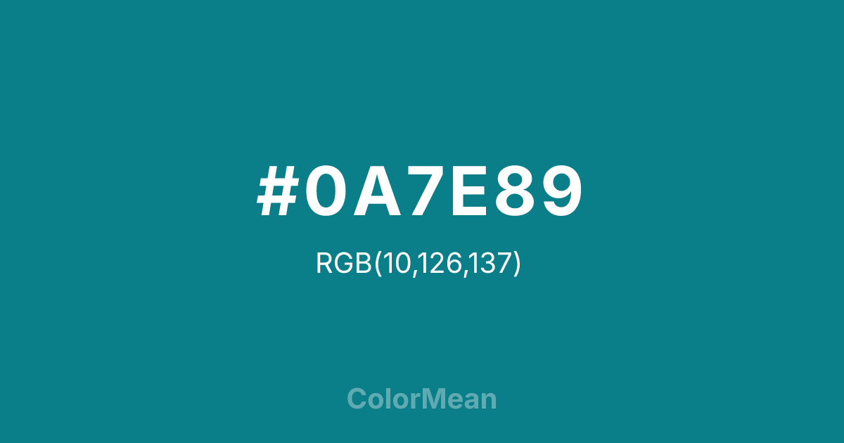 #0A7E89 color swatch